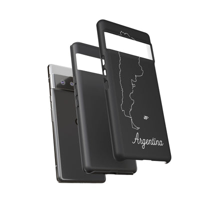 Argentina Outline Phone Case – Minimal Country Map Tough Case (iPhone, Samsung, Pixel)
