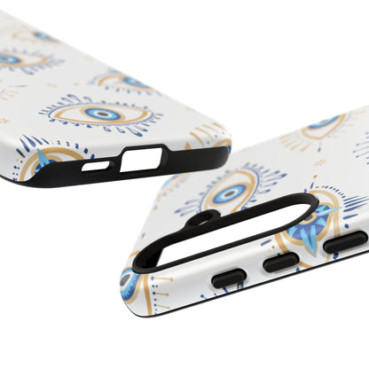 Blue Evil Eye Phone Case – Protective Slim Shockproof Cover for Iphone, Samsung Galaxy and Pixel