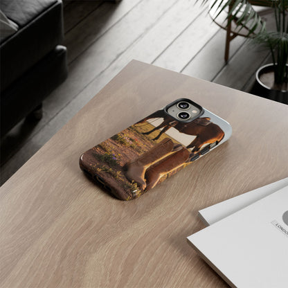 Western Cowboy Boots Phone Case – Rustic Horse Sunset Tough Case (iPhone, Samsung, Pixel)