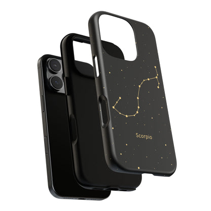 Scorpio Zodiac Constellation Phone Case – Luxe Gold Celestial Cover