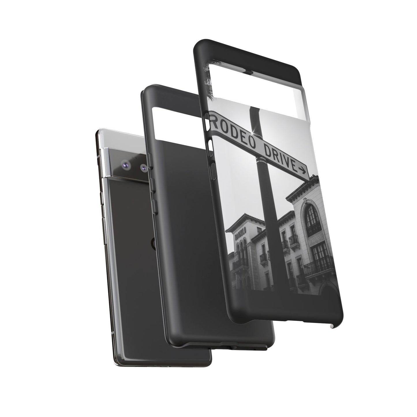 Rodeo Drive Phone Case | Los Angeles Aesthetic Black & White Photography | Luxury LA Street Tough Case for iPhone & Samsung