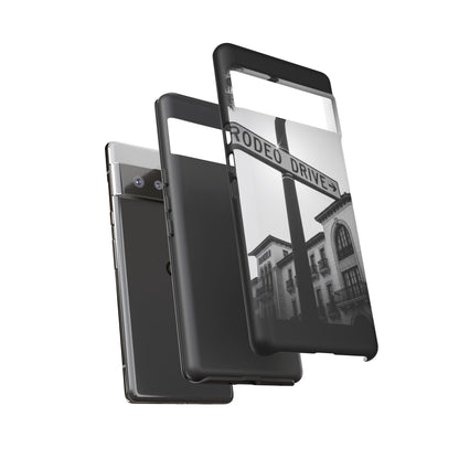 Rodeo Drive Phone Case | Los Angeles Aesthetic Black & White Photography | Luxury LA Street Tough Case for iPhone & Samsung