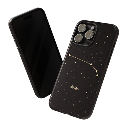 Aries Zodiac Constellation Phone Case – Luxe Gold Celestial Cover