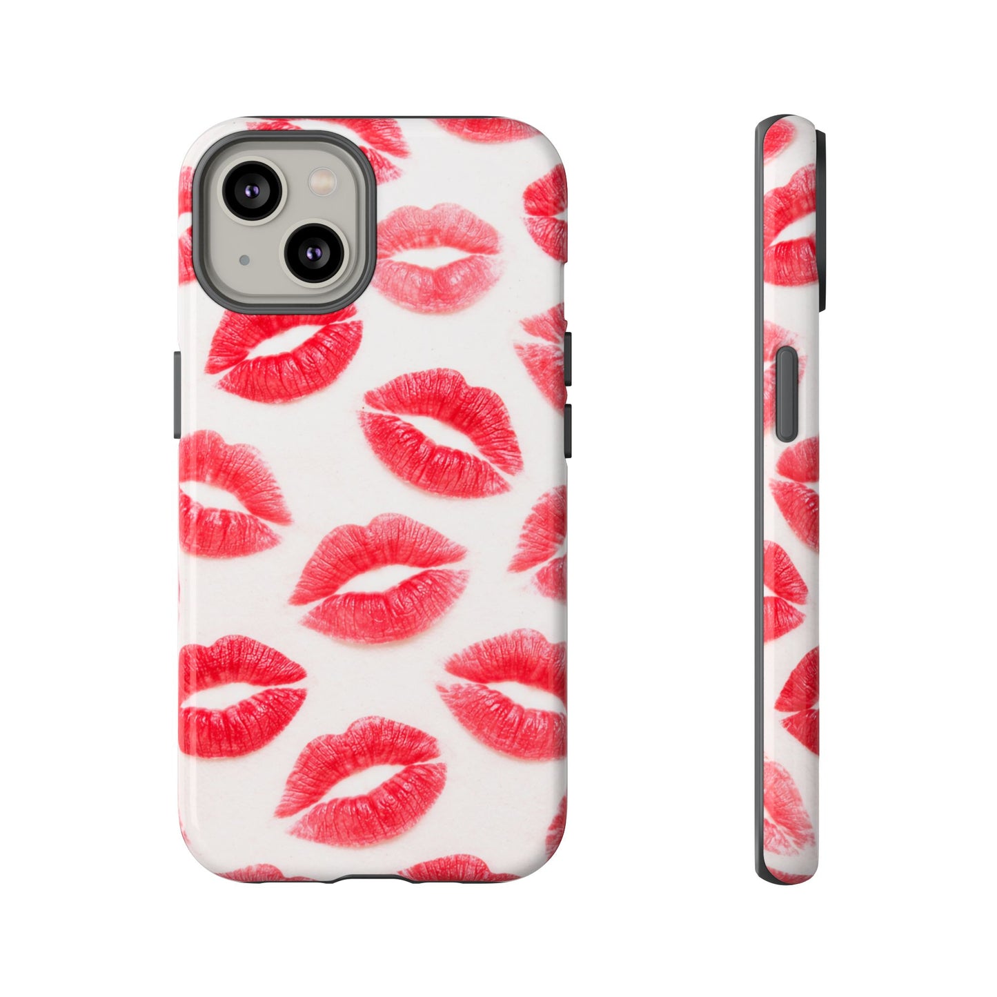 Red Lipstick Kiss Phone Case – Sexy Lip Print Pattern Tough Protective Cover