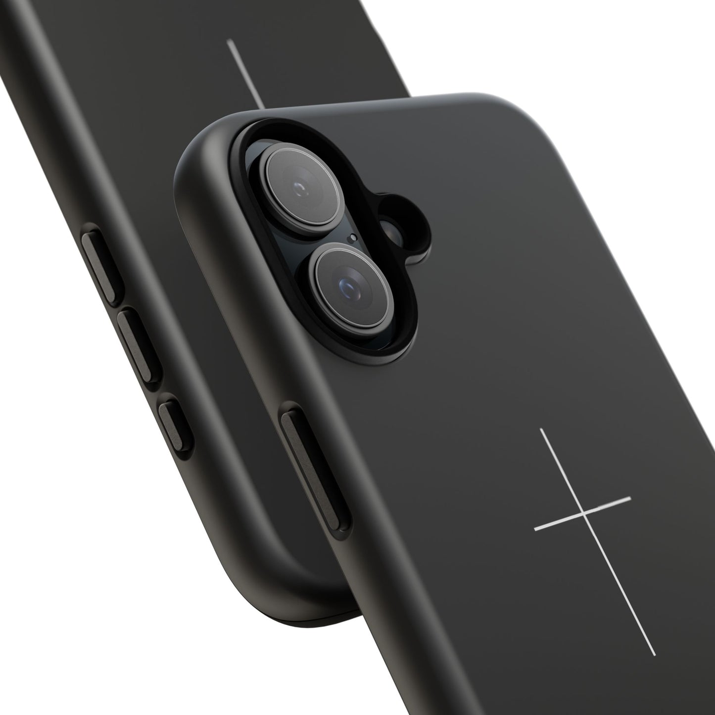 Trust in God Phone Case Minimal Cross Christian Black Tough Cover