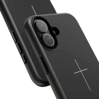 Trust in God Phone Case Minimal Cross Christian Black Tough Cover