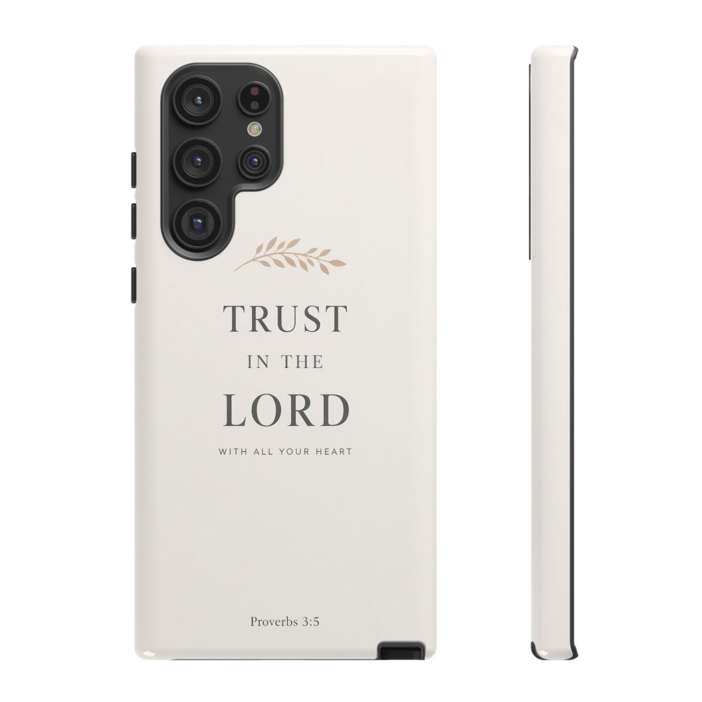 Proverbs 3:5 Christian Phone Case Trust in the Lord Minimalist Faith Cover