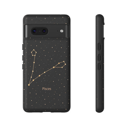 Pisces Zodiac Constellation Phone Case – Luxe Gold Celestial Cover