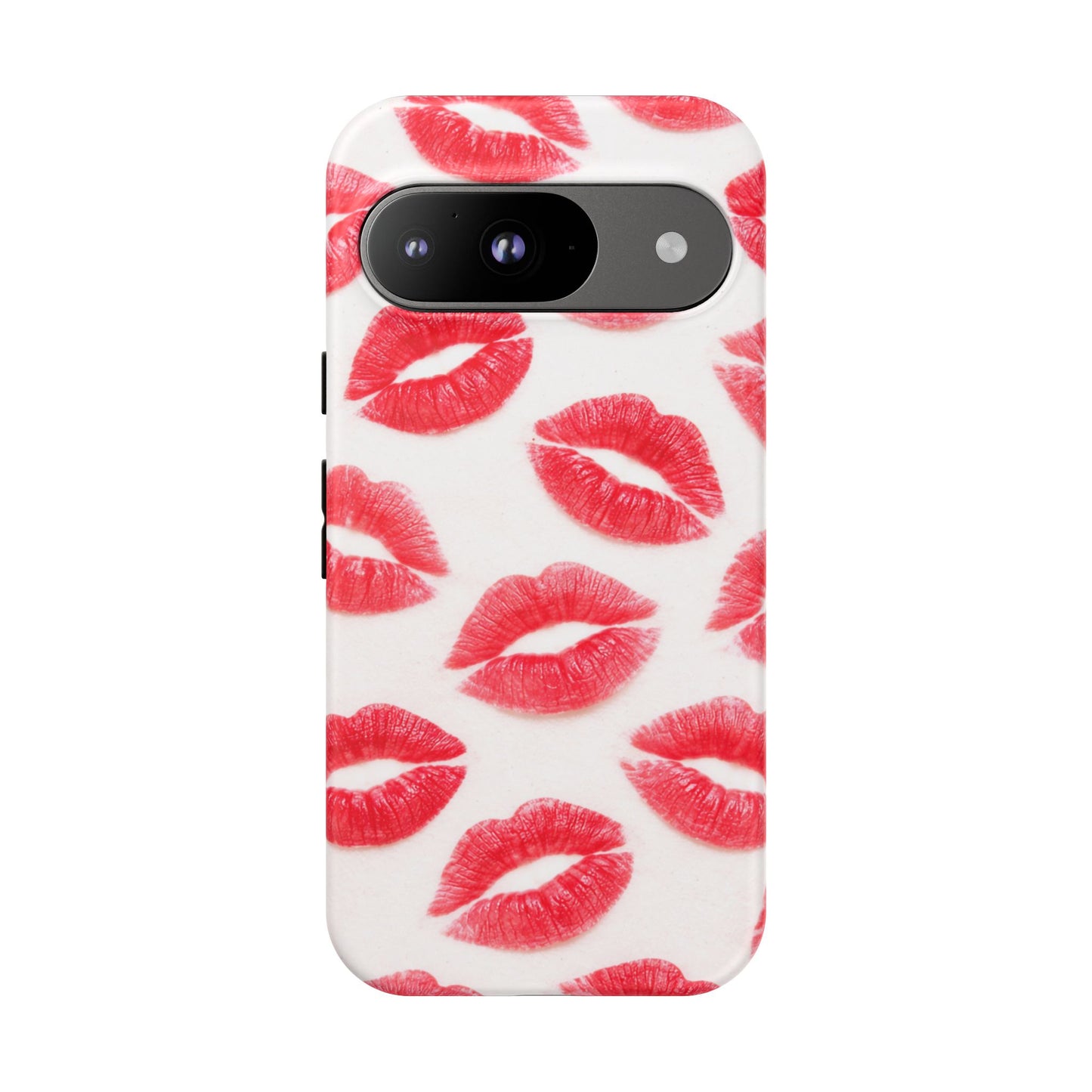 Red Lipstick Kiss Phone Case – Sexy Lip Print Pattern Tough Protective Cover