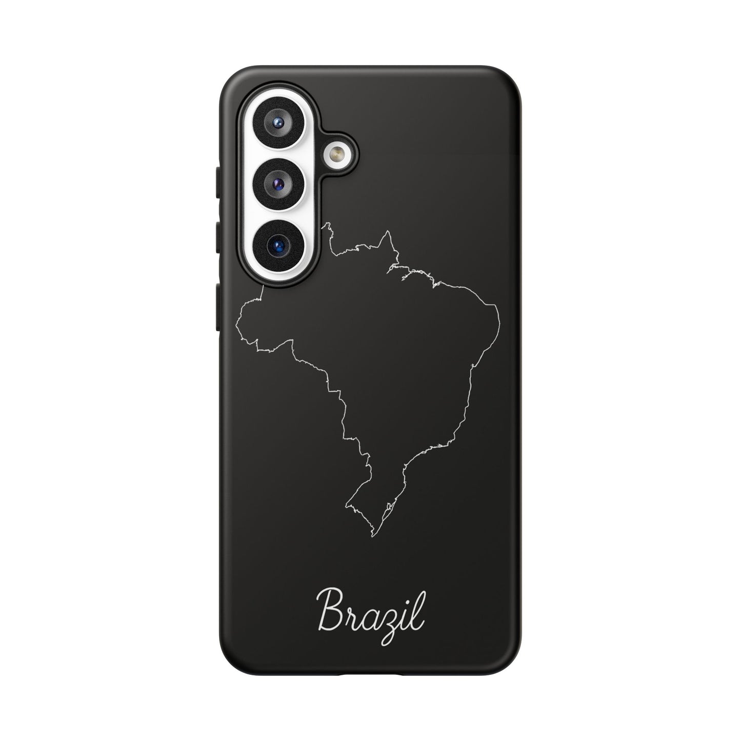 Brazil Outline Phone Case – Minimal Country Map Tough Case (iPhone, Samsung, Pixel)