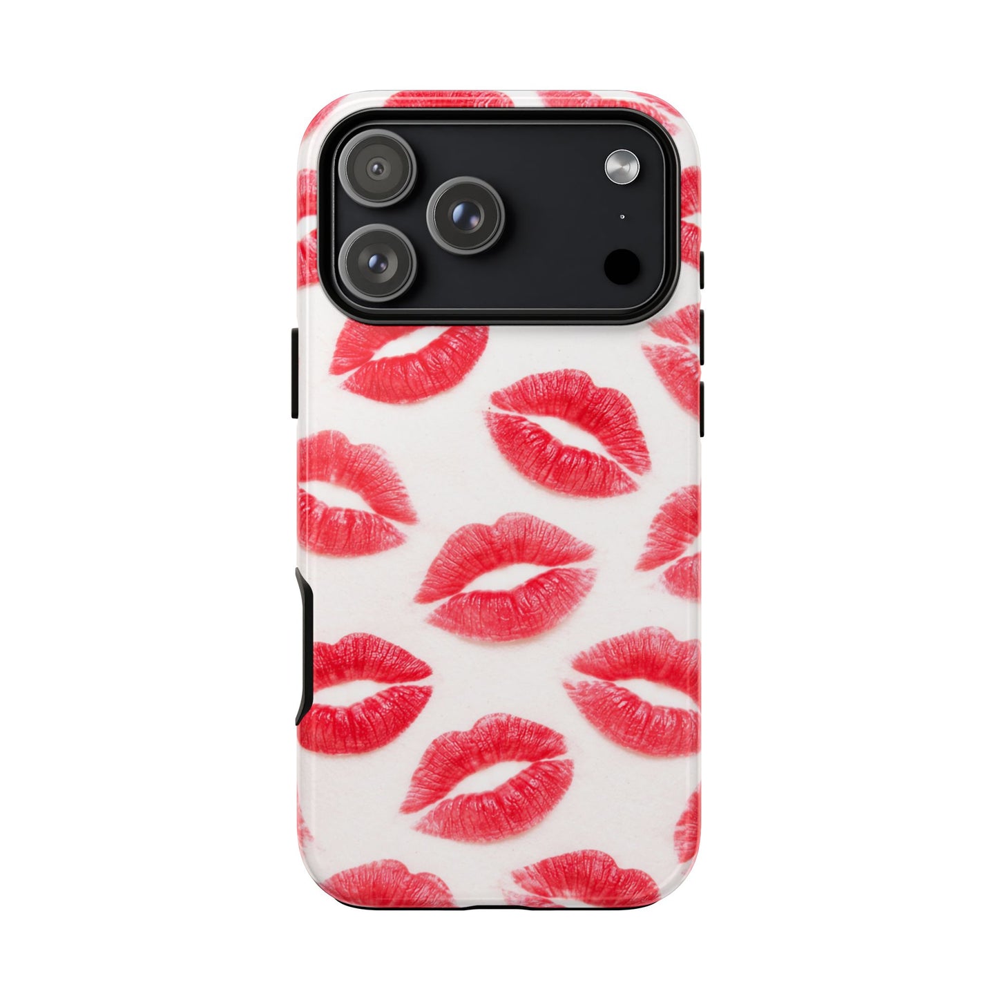 Red Lipstick Kiss Phone Case – Sexy Lip Print Pattern Tough Protective Cover