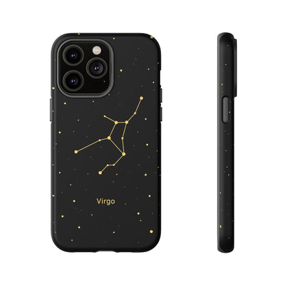 Virgo Zodiac Constellation Phone Case – Luxe Gold Celestial Cover