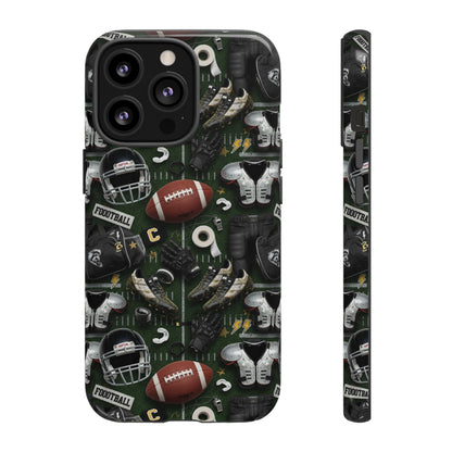 Football Pattern Phone Case – Sports Fan Tough Protective Game Day Case