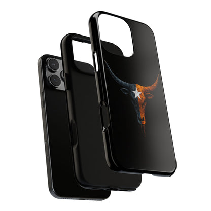 Texas Longhorn Skull Phone Case Western Cowboy Bull iPhone Samsung Cover