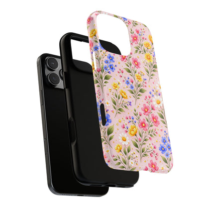 Wildflower Floral Phone Case Vintage Spring Meadow Tough Cover