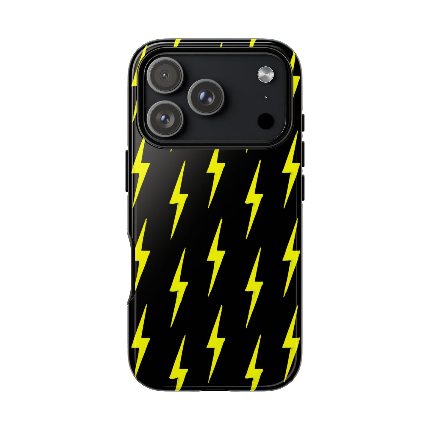 Yellow Lightning Bolt Tough Phone Case | Bold Electric Pattern Case for Iphone, Samsung Galaxy and Pixel
