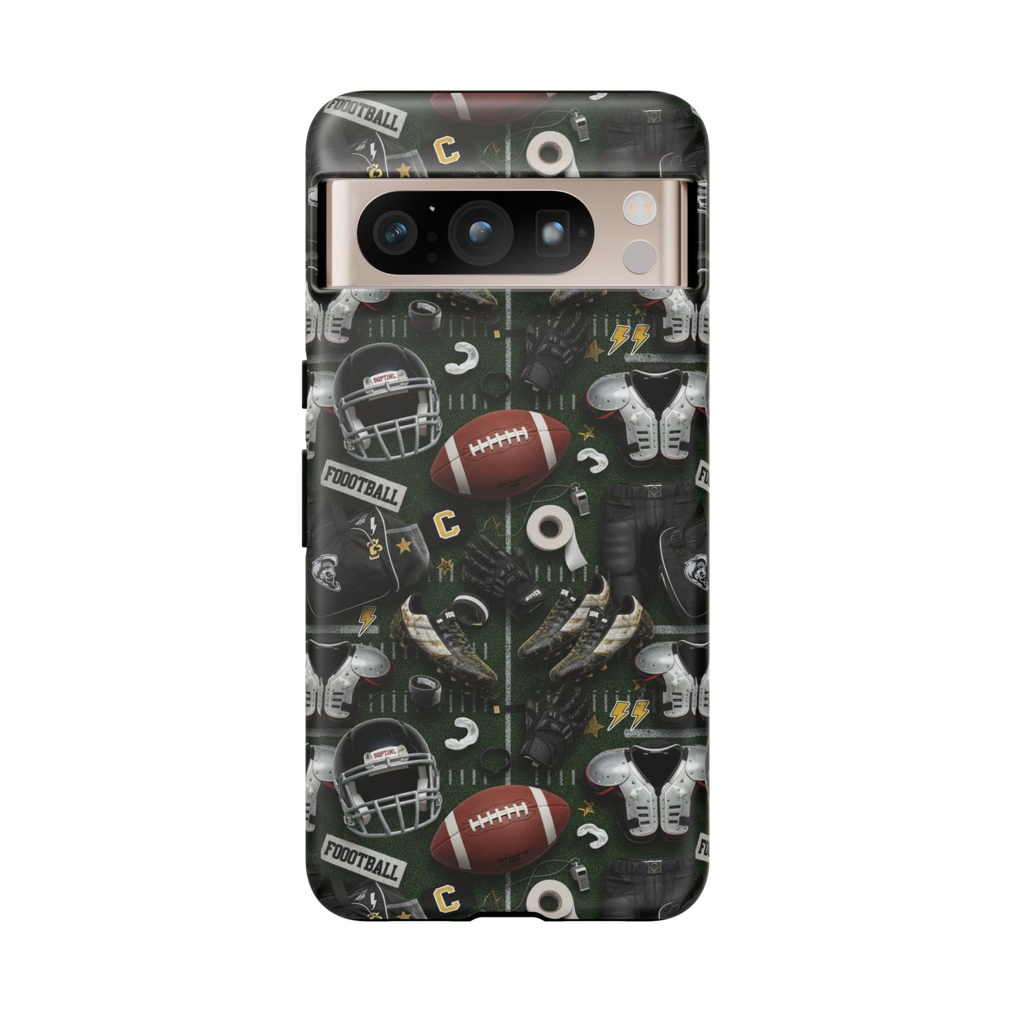 Football Pattern Phone Case – Sports Fan Tough Protective Game Day Case