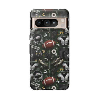 Football Pattern Phone Case – Sports Fan Tough Protective Game Day Case