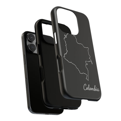 Colombia Outline Phone Case – Minimal Country Map Tough Case (iPhone, Samsung, Pixel)