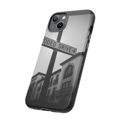 Rodeo Drive Phone Case | Los Angeles Aesthetic Black & White Photography | Luxury LA Street Tough Case for iPhone & Samsung