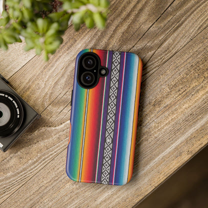 Serape Stripe Phone Case – Colorful Mexican Blanket Pattern Tough Case