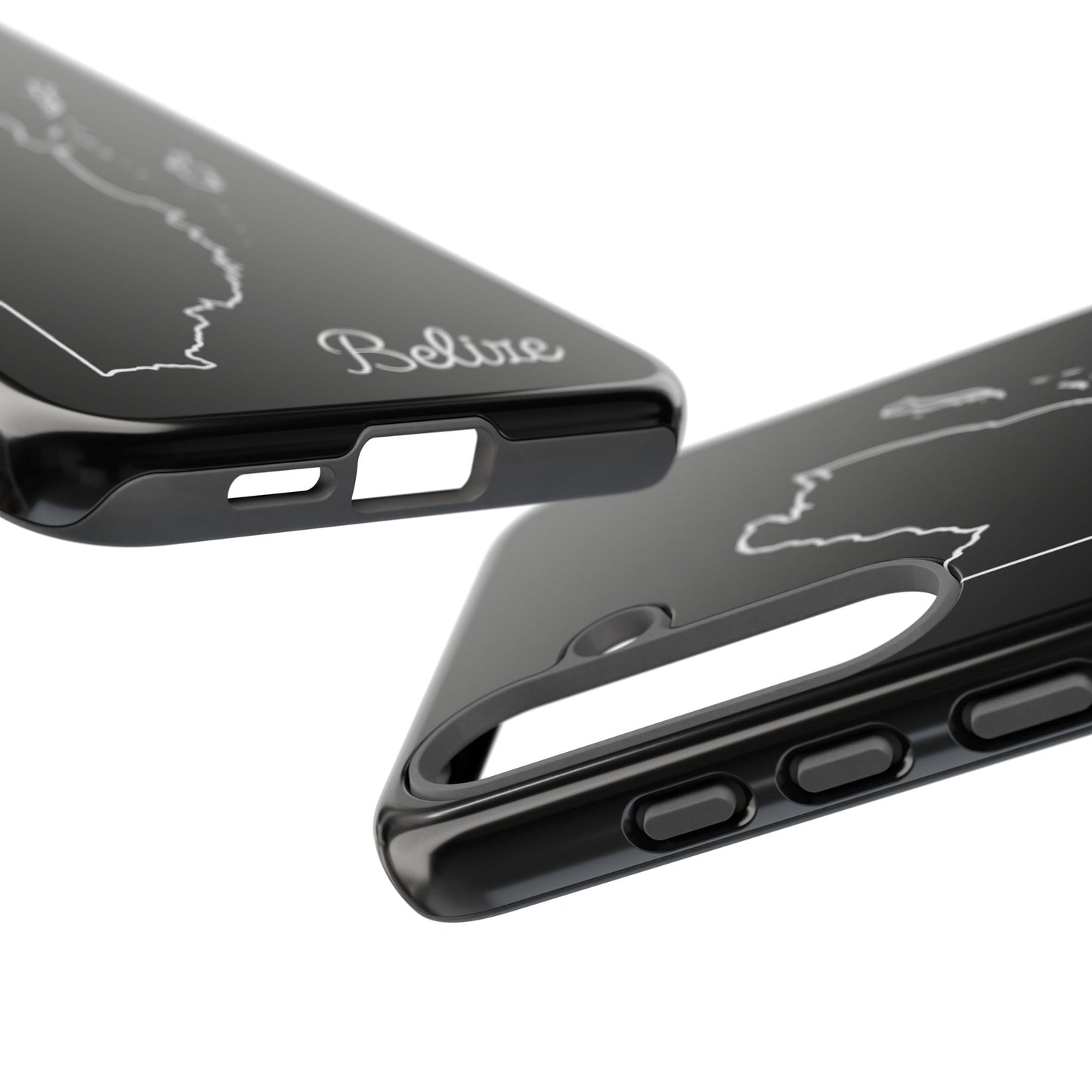 Belize Outline Phone Case – Minimal Country Map Tough Case (iPhone, Samsung, Pixel)