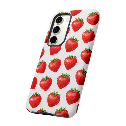 Cute Strawberry Phone Case – Aesthetic Fruit Pattern Protective Cover for Iphone, Samsung Galaxy and Pixel