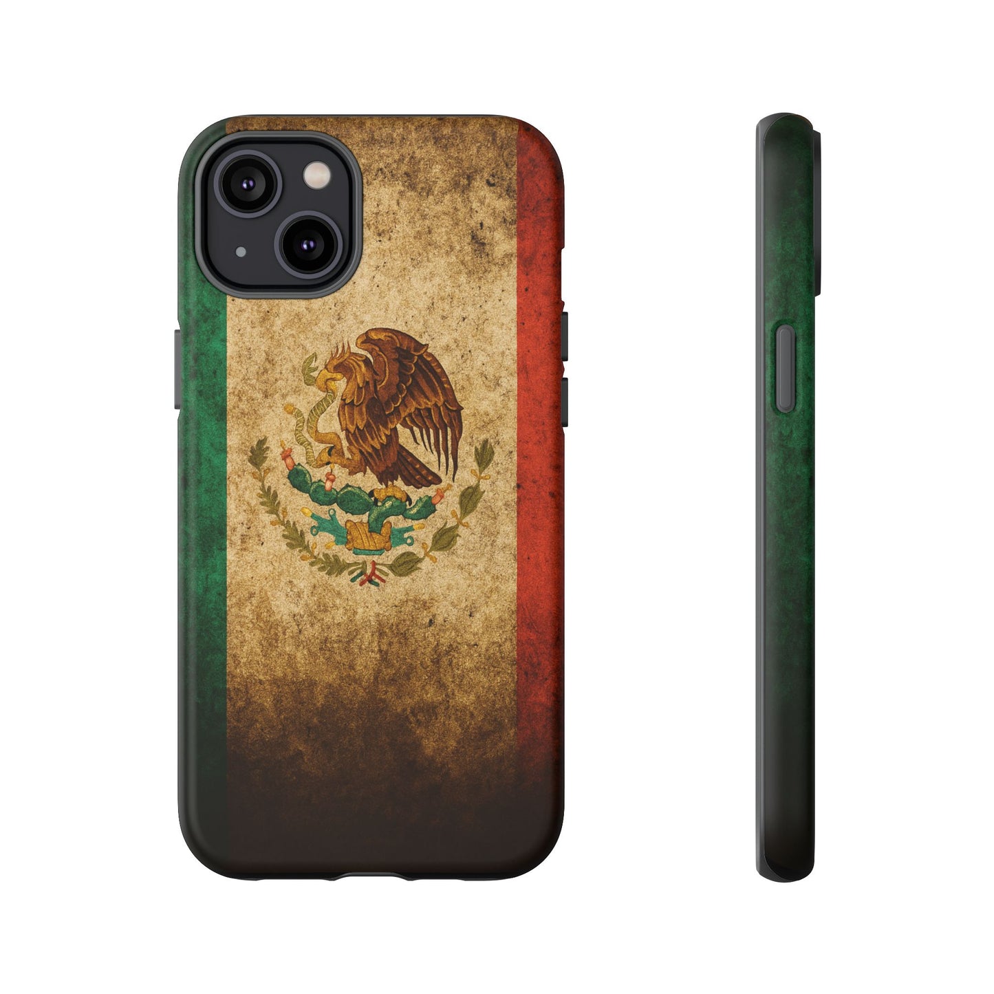 Vintage Mexico Flag Phone Case – Mexican Pride Grunge Flag Aesthetic Tough Case