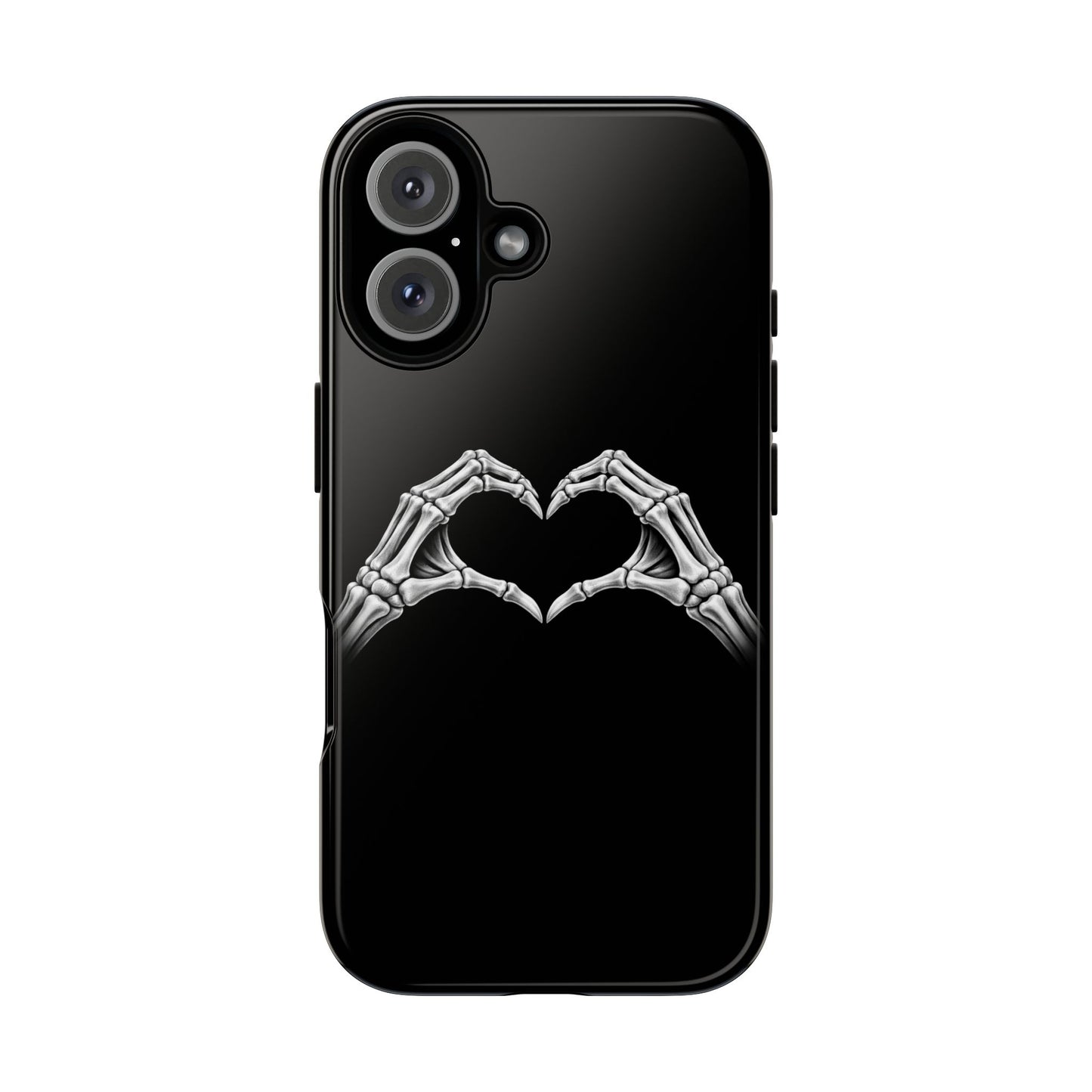 Skeleton Hands Heart Phone Case | Gothic Black Protective Cover