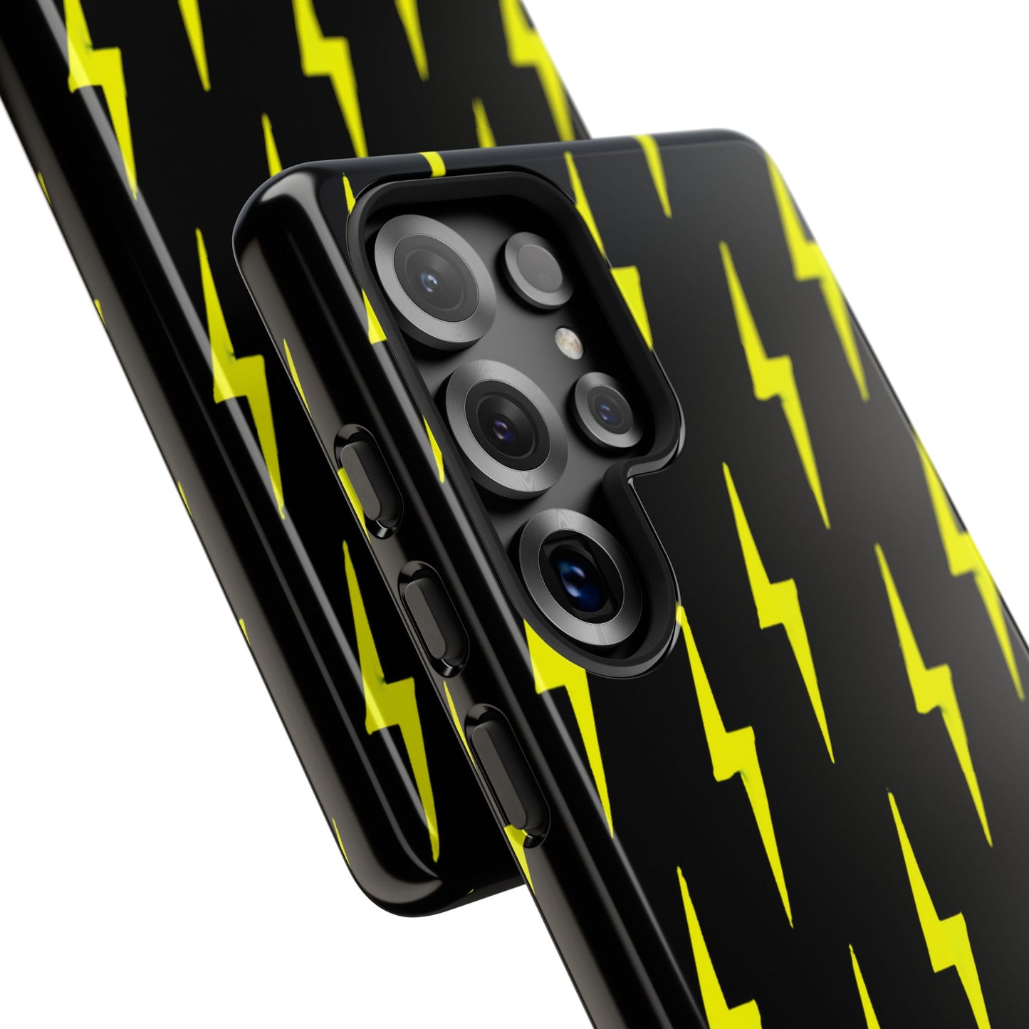 Yellow Lightning Bolt Tough Phone Case | Bold Electric Pattern Case for Iphone, Samsung Galaxy and Pixel