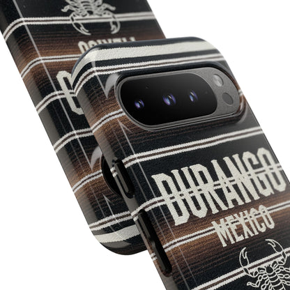 Durango Mexico Phone Case | Serape Scorpion Western Design | Mexican Heritage Tough Case for iPhone & Samsung