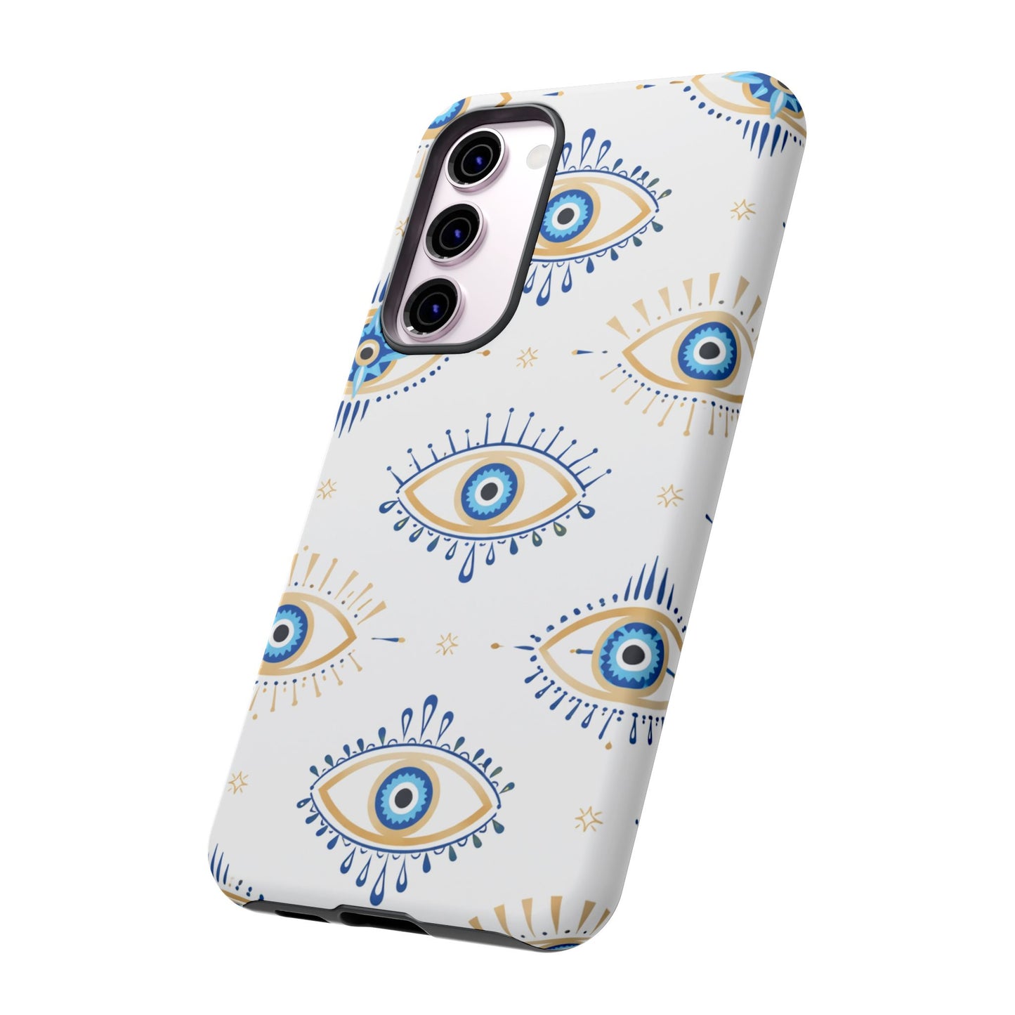 Blue Evil Eye Phone Case – Protective Slim Shockproof Cover for Iphone, Samsung Galaxy and Pixel