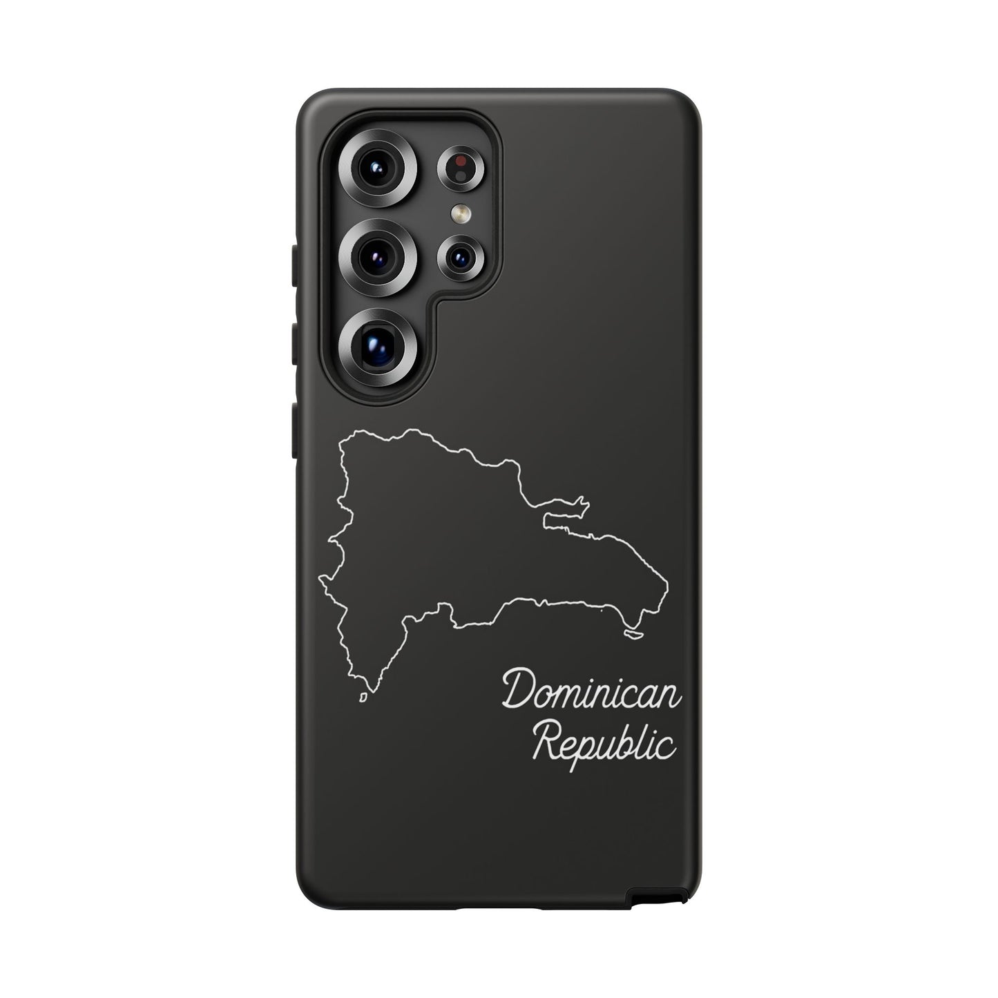 Dominican Republic Outline Phone Case – Minimal Country Map Tough Case (iPhone, Samsung, Pixel)
