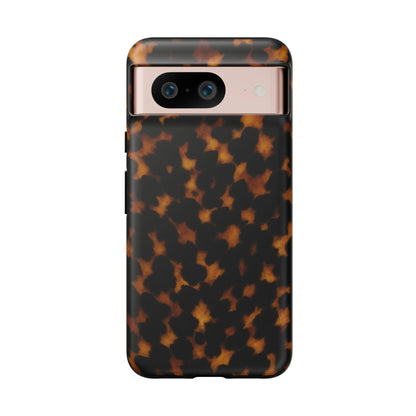 Tortoiseshell Pattern Tough Phone Case | Classic Leopard-Style Protective Cover