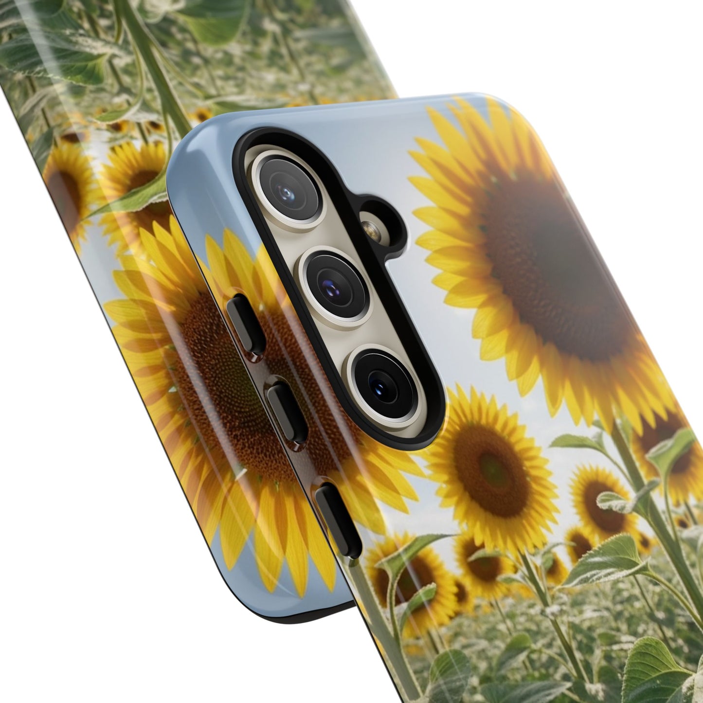 Sunflower Field Phone Case | Golden Hour Floral Aesthetic | Bright Summer Tough Case