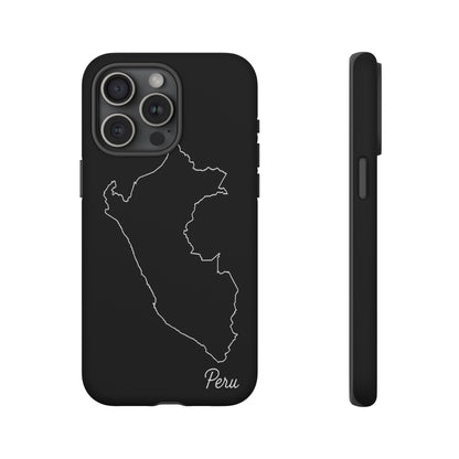Peru Outline Phone Case – Minimal Country Map Tough Case (iPhone, Samsung, Pixel)
