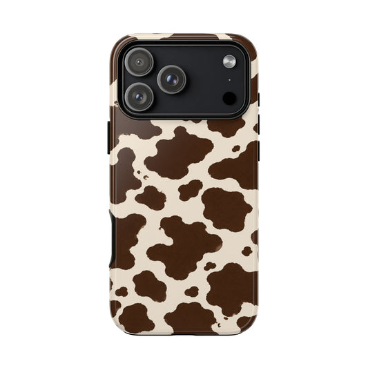 Western Cow Print Tough Phone Case for iPhone Samsung Galaxy Pixel