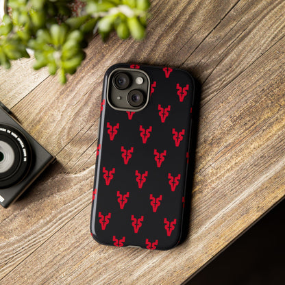 Mazatlán Bull Phone Case – Black Red Streetwear Tough Shockproof Cover
