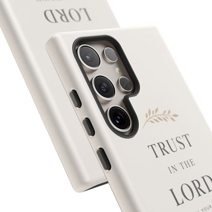 Proverbs 3:5 Christian Phone Case Trust in the Lord Minimalist Faith Cover