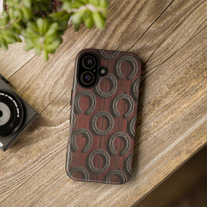 Rustic Horseshoe Western Phone Case – Cowboy Country Ranch Tough Case