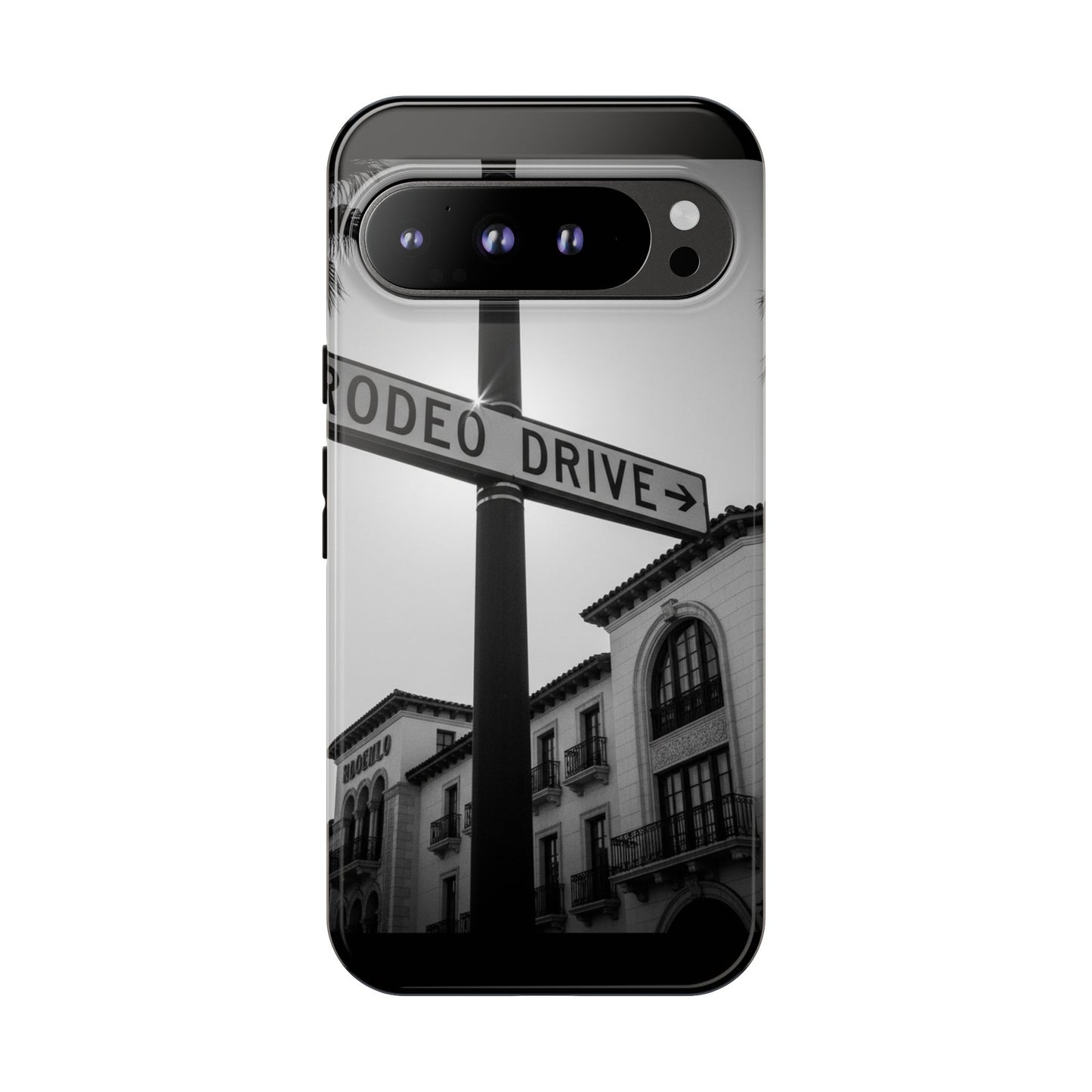 Rodeo Drive Phone Case | Los Angeles Aesthetic Black & White Photography | Luxury LA Street Tough Case for iPhone & Samsung