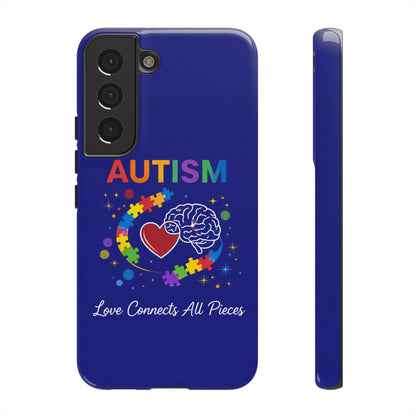 Autism Awareness Tough Case – "Love Connects All Pieces" Phone Case for Iphone, Samsung Galaxy and Pixel