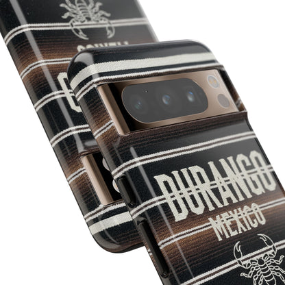Durango Mexico Phone Case | Serape Scorpion Western Design | Mexican Heritage Tough Case for iPhone & Samsung