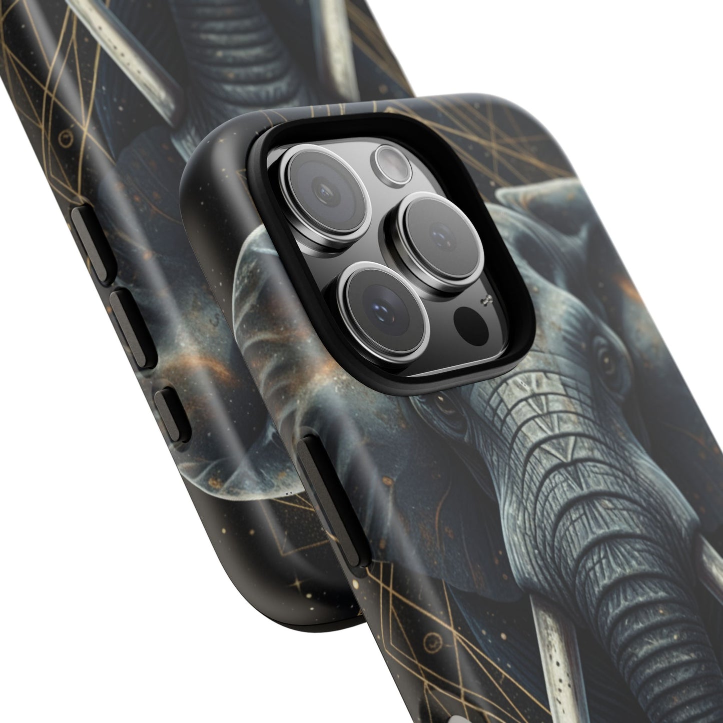 Elephant Mandala Phone Case | Minimal Gold Accent Tough Case