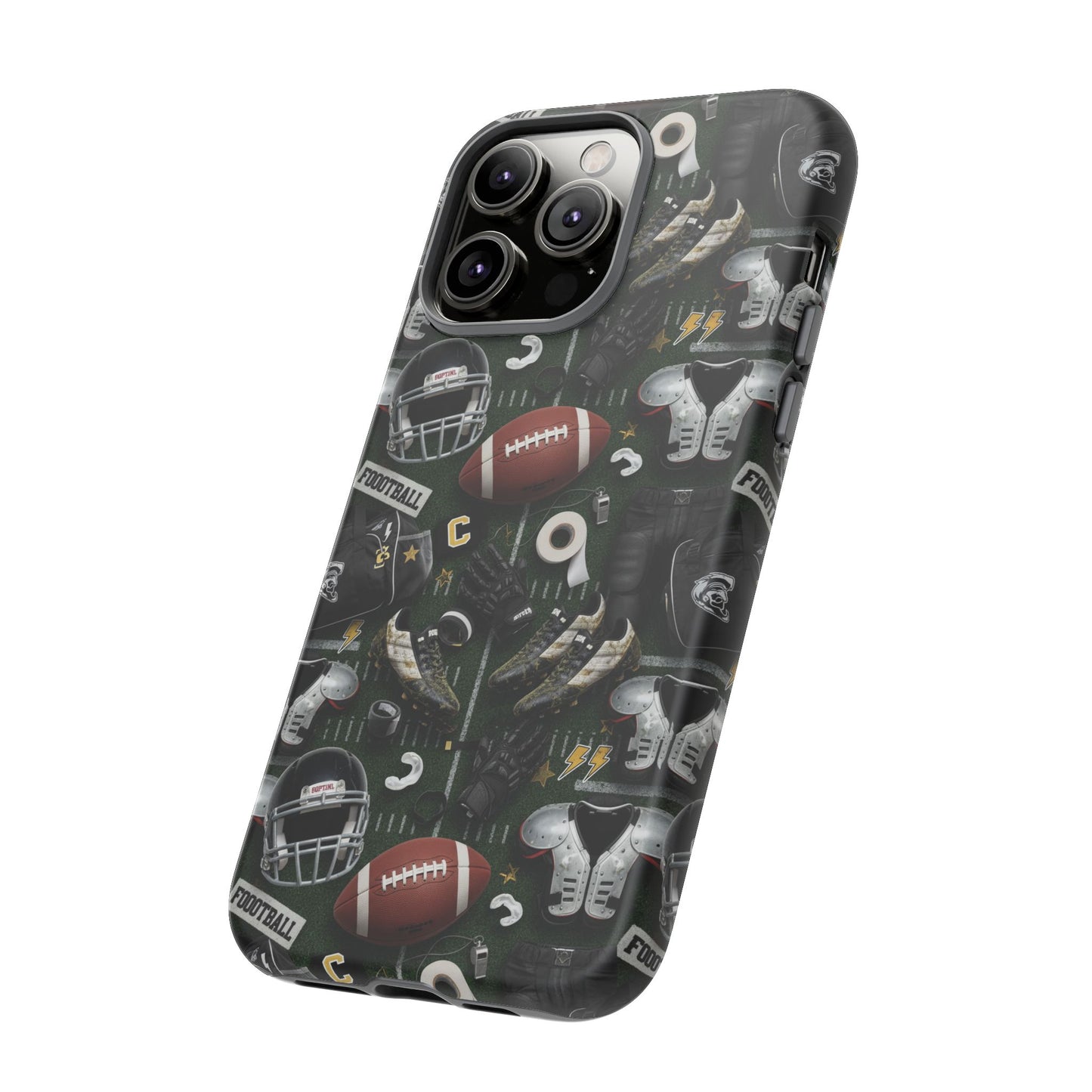 Football Pattern Phone Case – Sports Fan Tough Protective Game Day Case