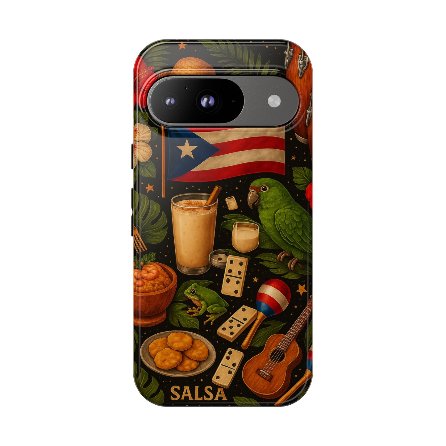 Puerto Rican Culture Phone Case | Boricua Icons Caribbean Aesthetic Tough Protective Case
