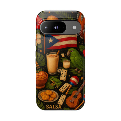 Puerto Rican Culture Phone Case | Boricua Icons Caribbean Aesthetic Tough Protective Case