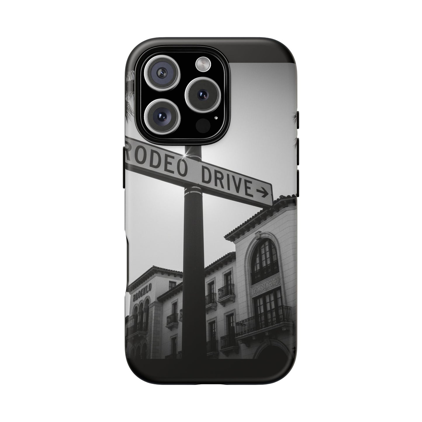 Rodeo Drive Phone Case | Los Angeles Aesthetic Black & White Photography | Luxury LA Street Tough Case for iPhone & Samsung
