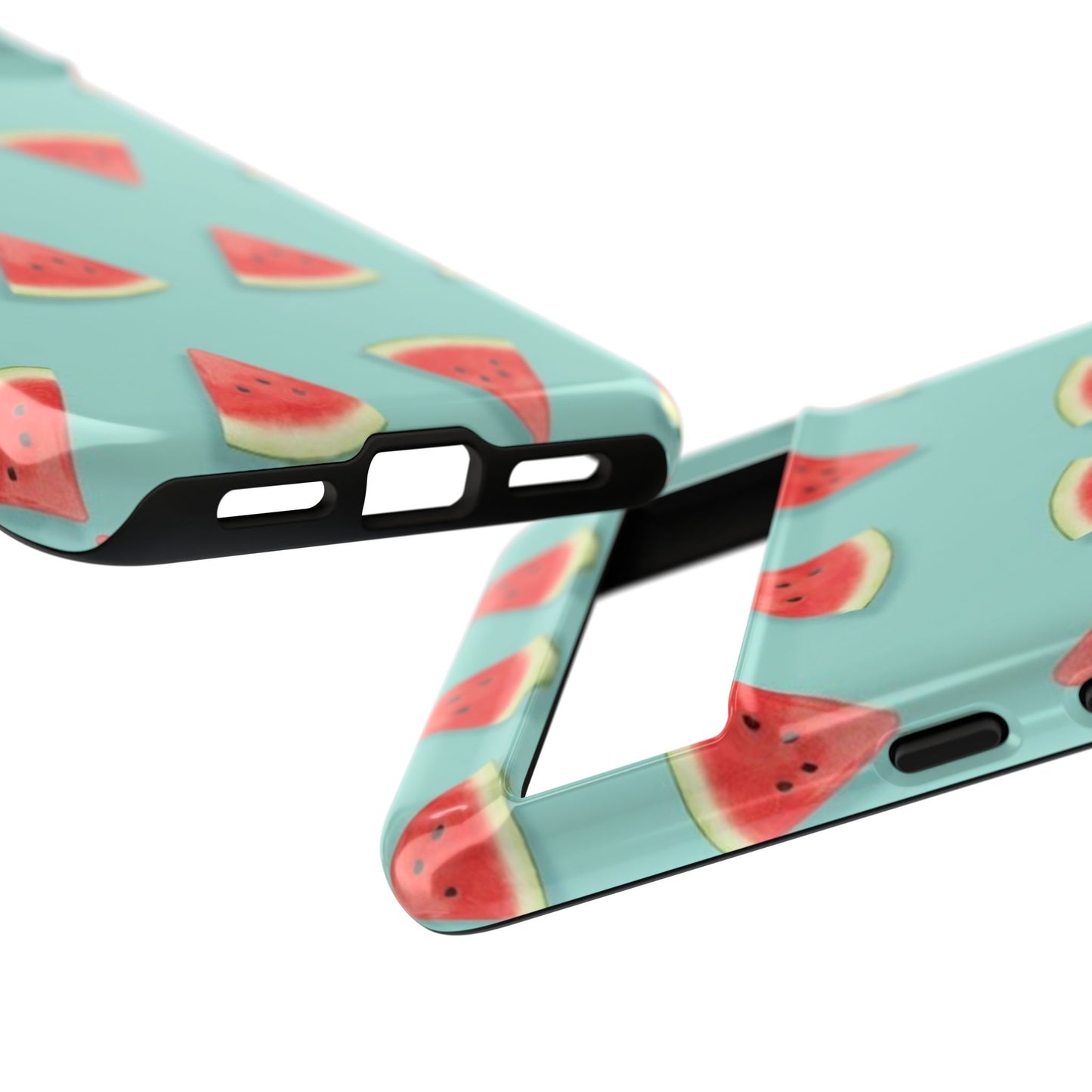 Watermelon Phone Case – Pastel Blue Summer Fruit Tough Case (iPhone, Samsung, Pixel)