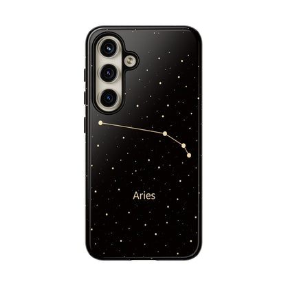 Aries Zodiac Constellation Phone Case – Luxe Gold Celestial Cover